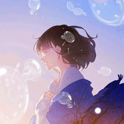 唯美漫画女头像有气质图片