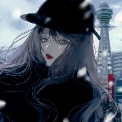 唯美漫画女头像有气质图片