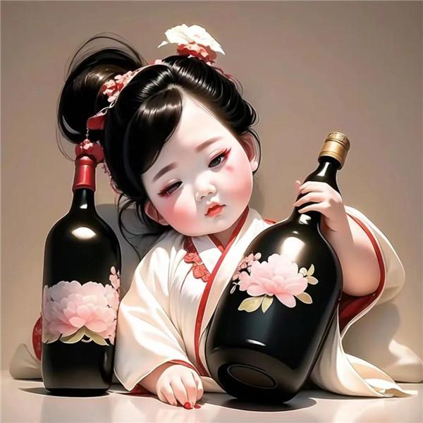 爱喝酒的小女孩可爱动漫头像图片