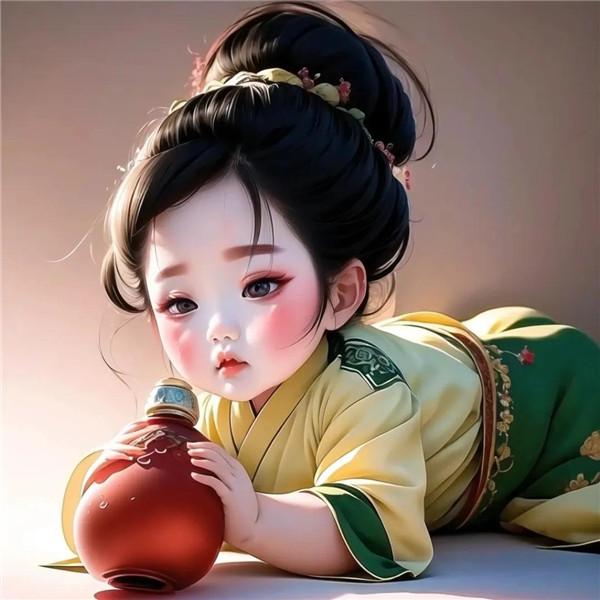 爱喝酒的小女孩可爱动漫头像图片