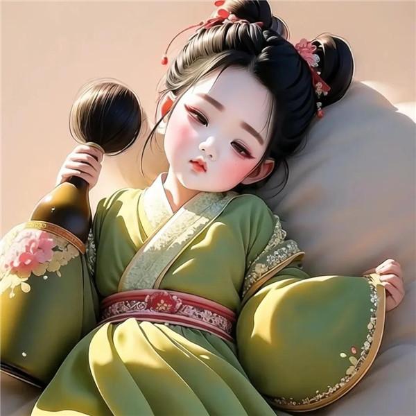 爱喝酒的小女孩可爱动漫头像图片