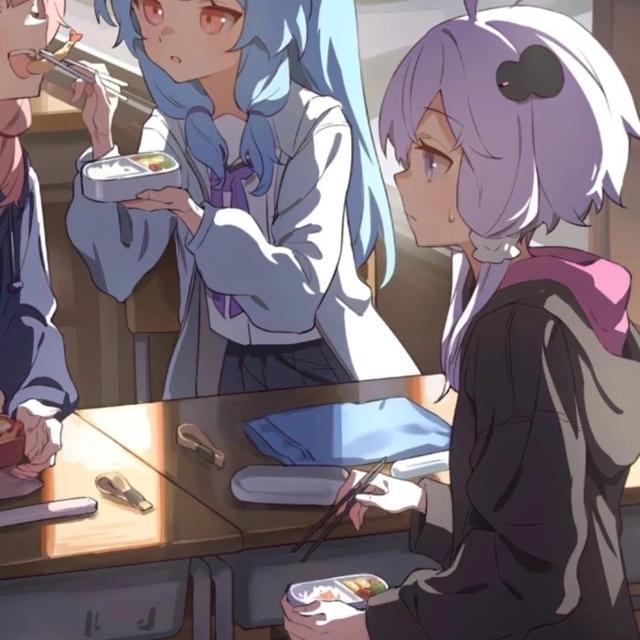 三人动漫闺蜜头像三张高清