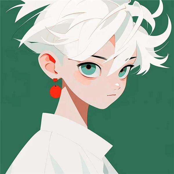 明亮白色系清新颜值控动漫少年头像图片