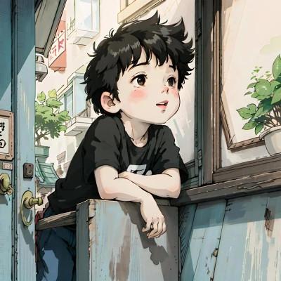 情头情侣双人一人一半动漫