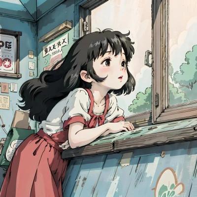 情头情侣双人一人一半动漫