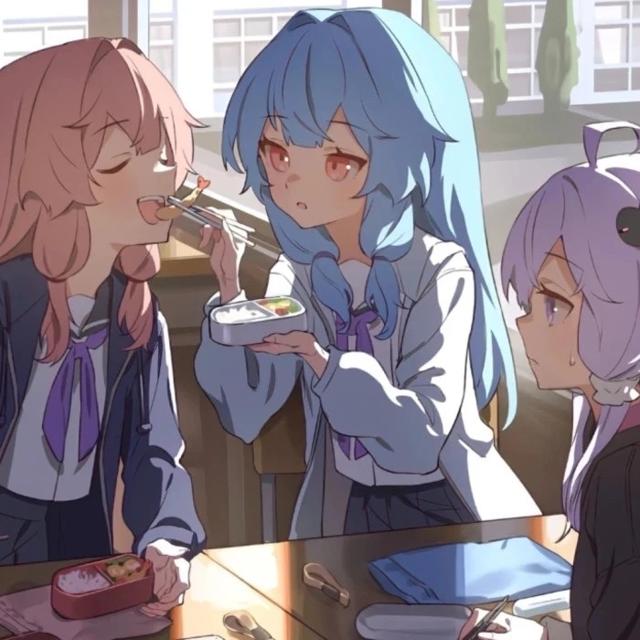 三人动漫闺蜜头像三张高清