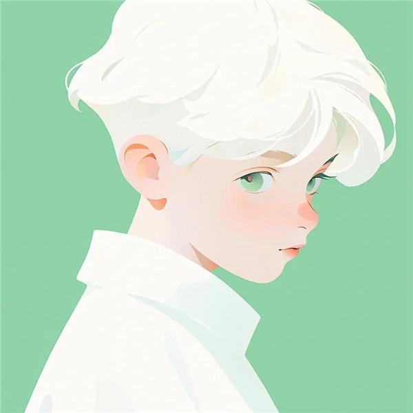 明亮白色系清新颜值控动漫少年头像图片