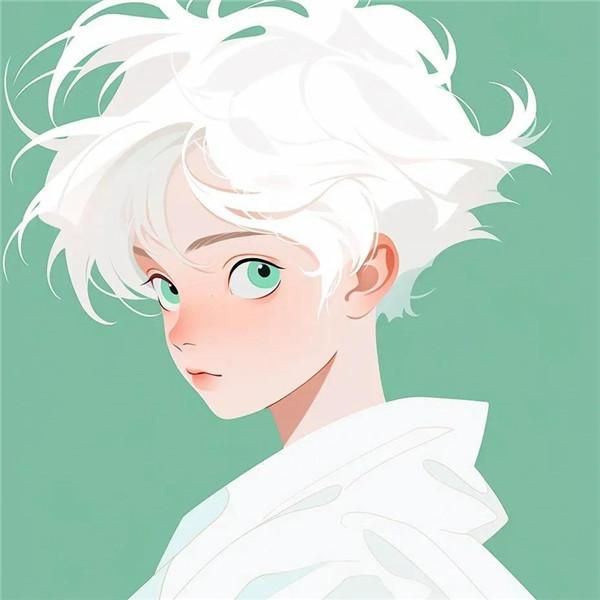 明亮白色系清新颜值控动漫少年头像图片