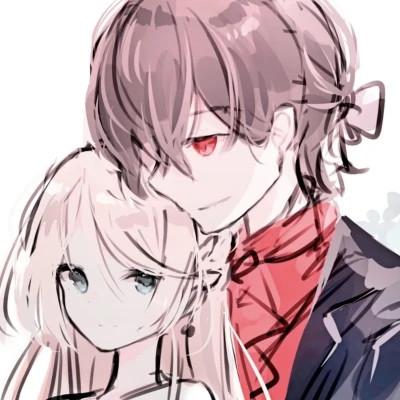 日系ins风情侣动漫头像