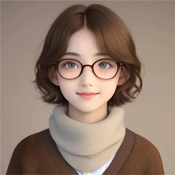 微信女性职业头像图片 戴眼镜适合职场的头像女