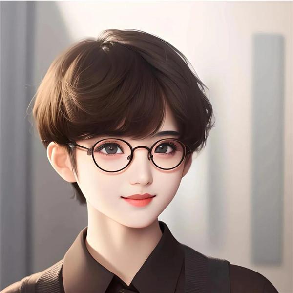 微信女性职业头像图片 戴眼镜适合职场的头像女
