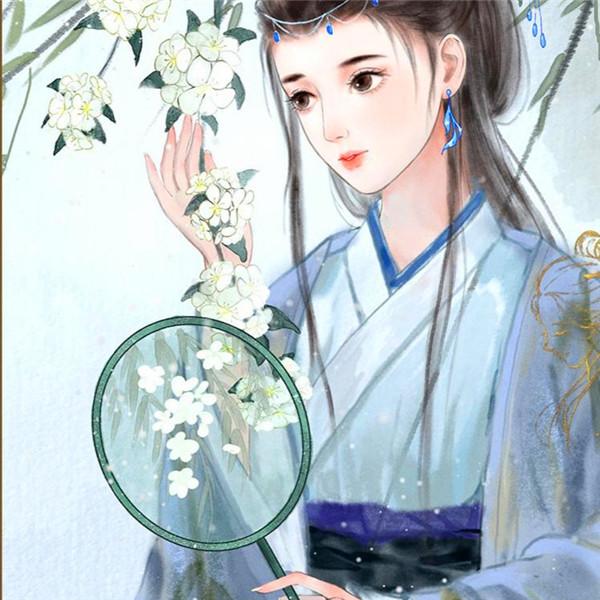 惊艳手绘古风插画女生头像图片