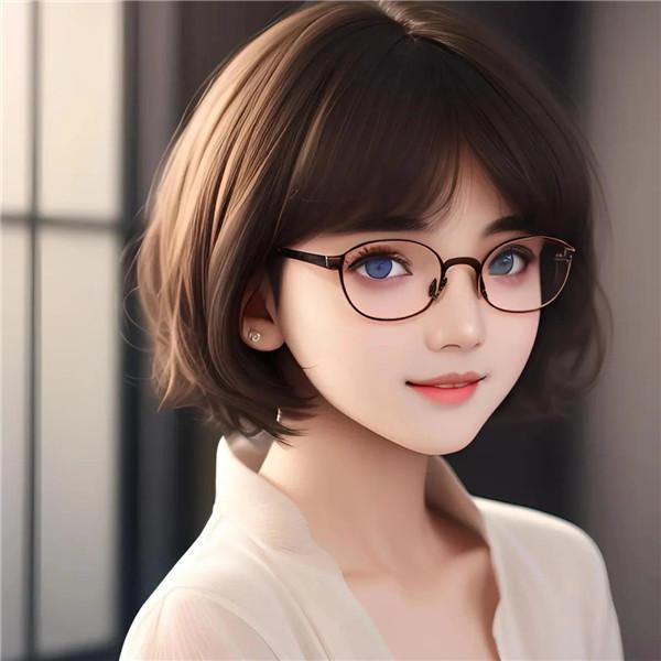 微信女性职业头像图片 戴眼镜适合职场的头像女