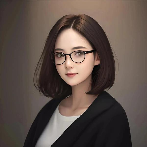 微信女性职业头像图片 戴眼镜适合职场的头像女