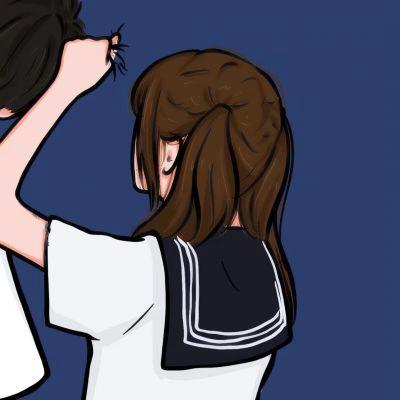 情侣头像动漫男生被欺负 高清手绘好看的男生被欺负的情侣头像动漫图片