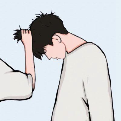 情侣头像动漫男生被欺负 高清手绘好看的男生被欺负的情侣头像动漫图片