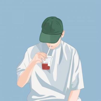 原创手绘简约情侣头像,干干净净可可爱爱