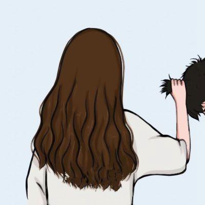情侣头像动漫男生被欺负 高清手绘好看的男生被欺负的情侣头像动漫图片