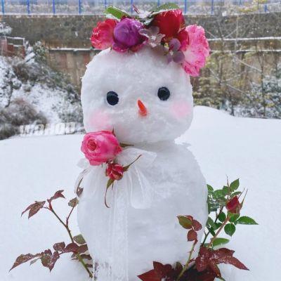 冬天可爱雪人头像图片