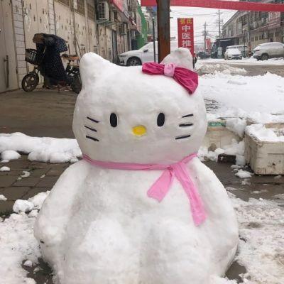 冬天可爱雪人头像图片