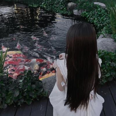 高质量真人女生背影头像图片