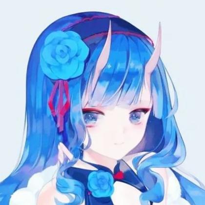 温柔蓝色系动漫头像女，高清好看的蓝色系动漫女头像简单图片