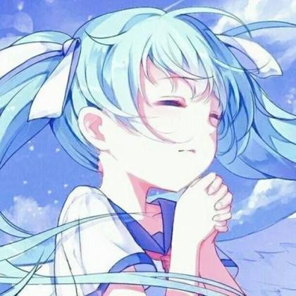 温柔蓝色系动漫头像女，高清好看的蓝色系动漫女头像简单图片
