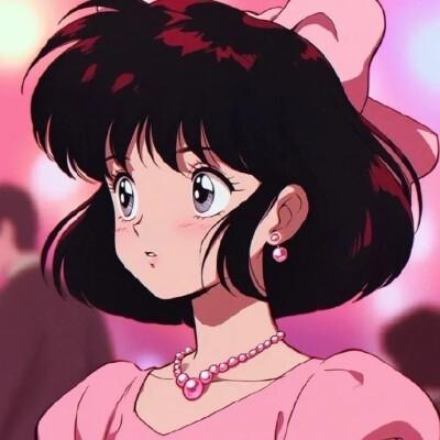 复古漫画风女生头像高清图片