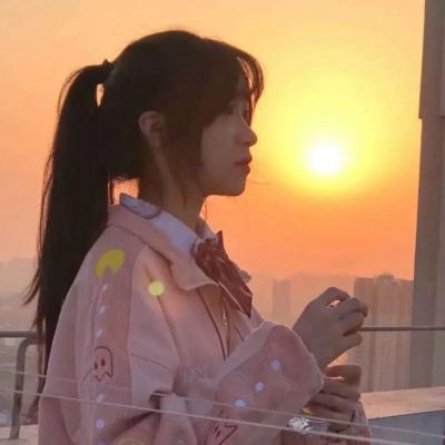 日落唯美女生头像,高清好看的黄昏温柔日落唯美女生头像图片