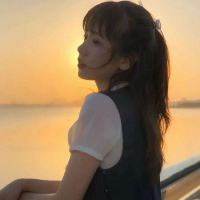 日落唯美女生头像,高清好看的黄昏温柔日落唯美女生头像图片