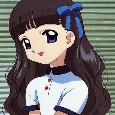 复古漫画风女生头像高清图片