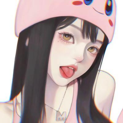 高级小众ins风手绘头像 高清好看的ins动漫女头手绘插画图片