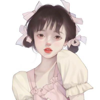 高级小众ins风手绘头像 高清好看的ins动漫女头手绘插画图片