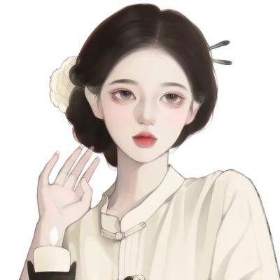 高级小众ins风手绘头像 高清好看的ins动漫女头手绘插画图片