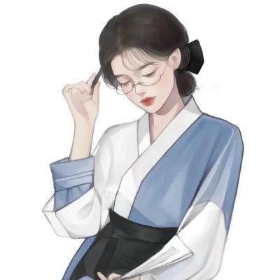 高级小众ins风手绘头像 高清好看的ins动漫女头手绘插画图片