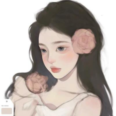 高级小众ins风手绘头像 高清好看的ins动漫女头手绘插画图片