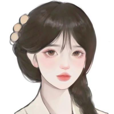 高级小众ins风手绘头像 高清好看的ins动漫女头手绘插画图片