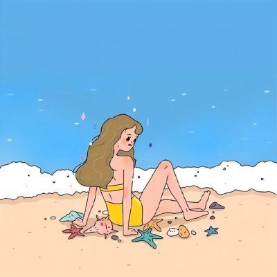 温柔清新的手绘女生头像动漫图片高清