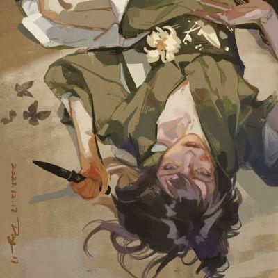 丧系手绘头像女,高清好看的暗黑丧系头像女动漫手绘图片