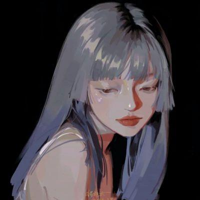 丧系手绘头像女,高清好看的暗黑丧系头像女动漫手绘图片