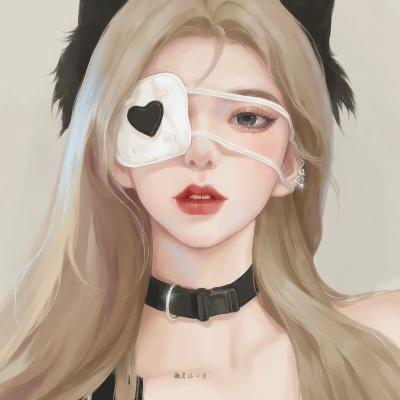 女生头像干净高冷插画 高清好看超美超有气质的手绘女生头像图片