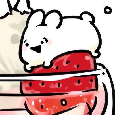 可爱兔兔情侣头像,高清超萌的兔子情头一人一半图片