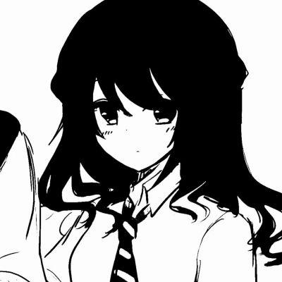 头像情侣好看黑白漫画版一对两张图片