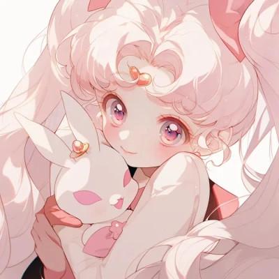 抱兔子的动漫女头