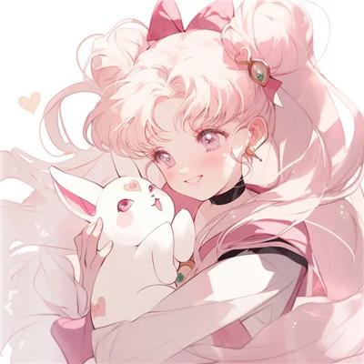 抱兔子的动漫女头