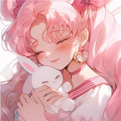 抱兔子的动漫女头