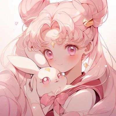 抱兔子的动漫女头