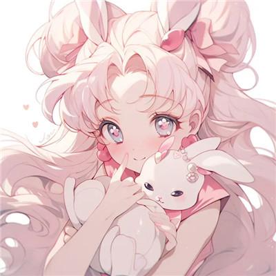 抱兔子的动漫女头