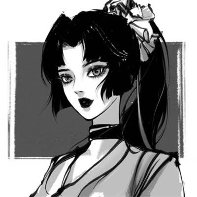 超好看的黑白头像