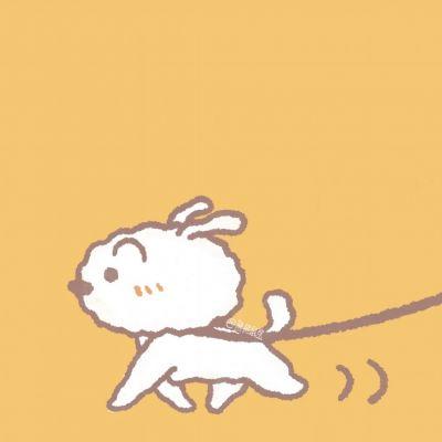 情头手绘可爱一左一右高清图片